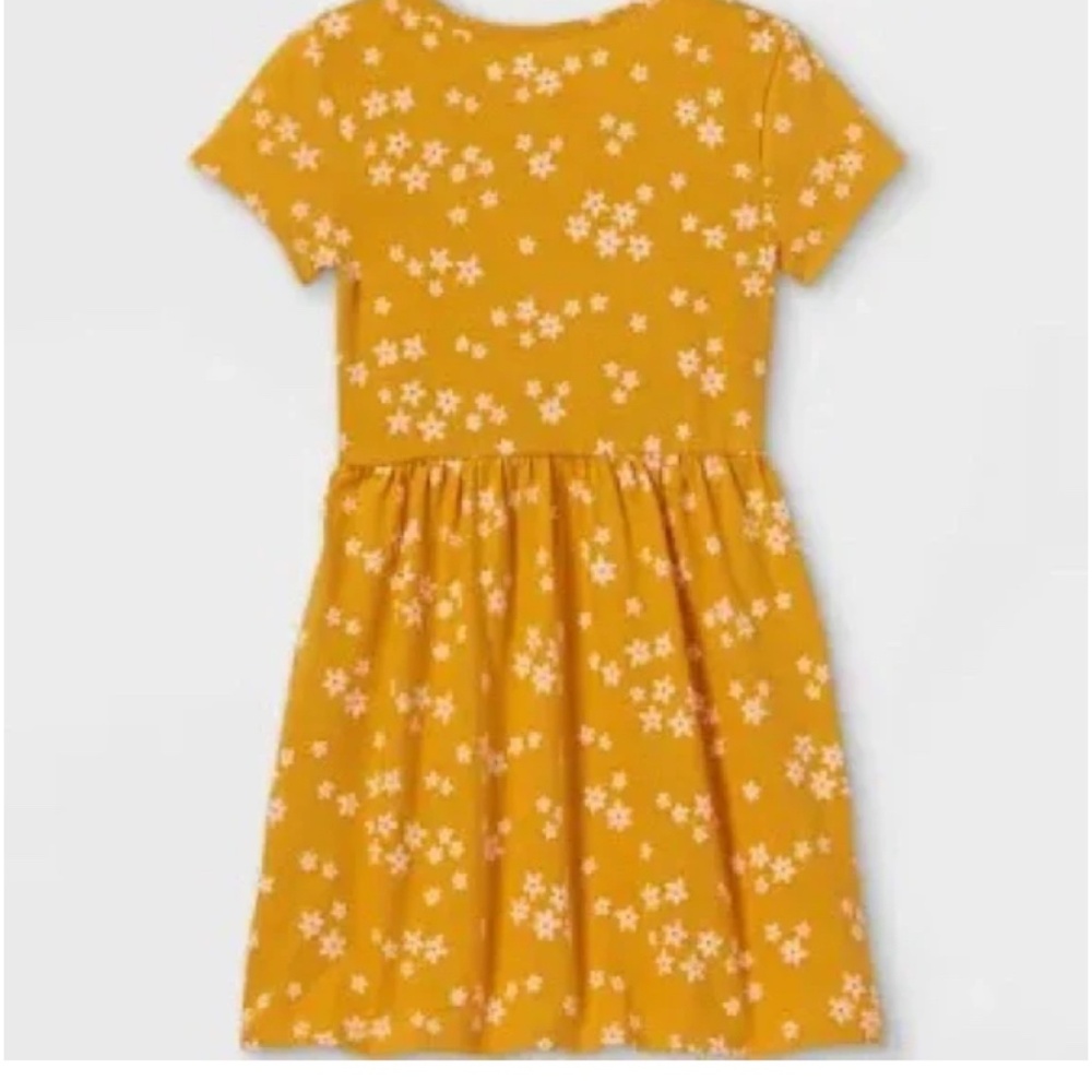 Cat & Jack Dress Yellow Daisy Dress with  Pockets Summer Play - Size L (10/12)